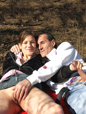 Old pervert man with young nudist girl - Old Young Nudists